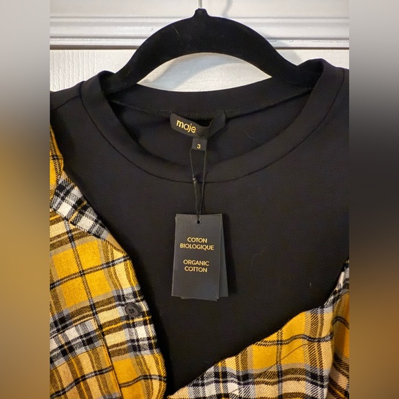 Women’s Maje asymmetric off-shoulder button shirt - Picture 3 of 3